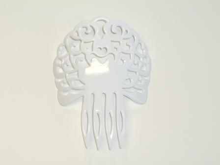 Plastic Hair Comb White