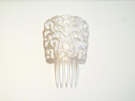 Plastic Hair Comb Pearl